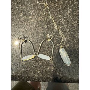 Kendra Scott Earrings and matching pendant with chain
